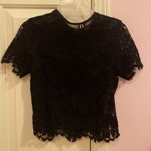 Black Mesh Banana Republic top